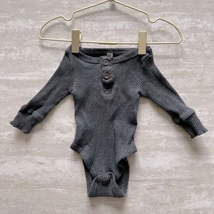 Newborn/Preemie Charcoal Baby Onesie
